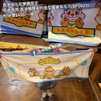 香港迪士尼樂園限定 奇奇蒂蒂 香港情懷系列造型圖案長毛巾 (BP0023)